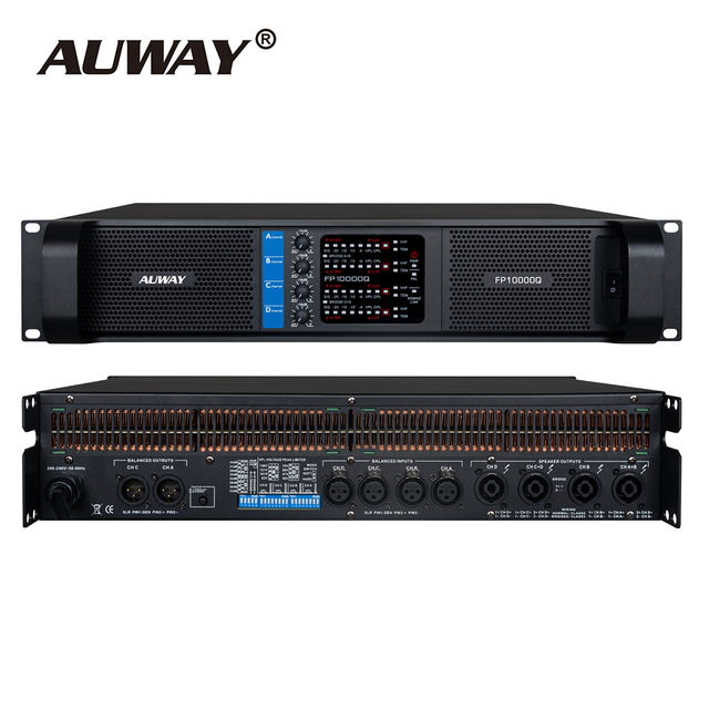 FP10000Q 4 Channel 4 Ohm Metal Karaoke Voice Amplifier Professional Power Amplifier Class TD High-Efficiency