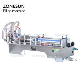 ZONESUN, bomba de pistón de 2 cabezales, champú Horizontal, grasa, refrescos, leche, agua, motor, aceite, máquina de llenado de jugo líquido - Product Image 5
