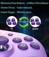 Control Inalámbrico MOBAPAD Huben 3rd HD para Nintendo Switch Pro/Lite/OLED PC Android MacOS Steam Local MacroTurbo con Joystick ALPS