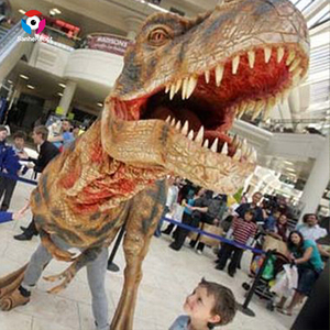 <span class=keywords><strong>Disfraz</strong></span> de dinosaurio <span class=keywords><strong>Velociraptor</strong></span> para caminar animatrónico realista de tamaño real para adultos alegres a la venta - Product Image 4