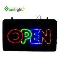 Panneau lumineux LED publicitaire multicolore pour la décoration de vitrines d'entreprises, de magasins, de bars et de direction, personnalisable, 22x13 pouces