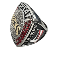 Bague de championnat personnalisée en alliage de zinc plaqué or et argent pour joueur de baseball