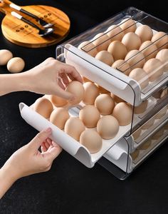 Multifunctional Household Egg <b>Storage</b> Drawer Style Preservation <b>Box</b> for Kitchen Convenient Refrigerator <b>Storage</b> Solution - Product Image 2