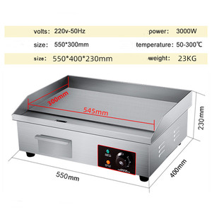 Macchina per la Lavorazione dei Cereali, Griglie Elettriche, Piastre da Banco in Acciaio Inossidabile per Arrostire la Carne - Product Image 5