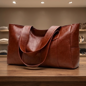 Sacs à main de luxe haut de gamme en cuir véritable noir pour femmes - Fermeture éclair durable, grande capacité, bandoulière double, style tendance - Product Image 6