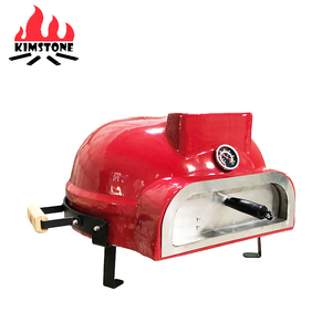 KIMSTONE-parrilla automática para quemar madera, barbacoa, horno de humo, Pizza, pequeño, cerámica, madera, jardín, con plato grande para Pizza - Product Image 6