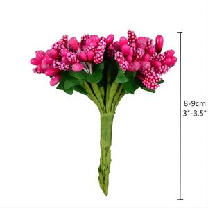 Flor artificial <span class=keywords><strong>estambre</strong></span> alambre tallo matrimonio hojas <span class=keywords><strong>estambre</strong></span> DIY corona boda caja Decoración - Product Image 2