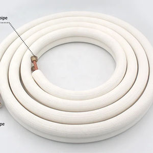 <span class=keywords><strong>DR</strong></span> 1/4-3/8 pulgadas tubo de cobre aislamiento fibra de vidrio aire acondicionado tubo de aislamiento de goma alimentado por Gas - Product Image 1