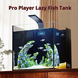 Acuario YEE Ultra Clear <span class=keywords><strong>con</strong></span> Filtro Trasero Silencioso, Listo para Usar, <span class=keywords><strong>Agua</strong></span> Dulce y Salada para el Hogar, Dormitorio u Oficina - Product Image 6