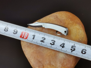 Navaja Plegable de Bolsillo Táctica de Acero Inoxidable, Ultra Portátil, del Tamaño de una Moneda, con Destapador de Botellas, para Emergencias, DIY, OEM - Product Image 2