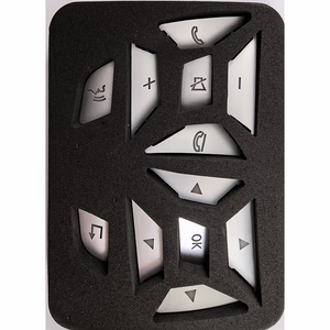 Adesivo di alta qualità per la decorazione del pulsante del volante per <span class=keywords><strong>Mercedes</strong></span> <span class=keywords><strong>Benz</strong></span> CLS ML GL GLK SLK GLA C-Class E-Class - Product Image 2