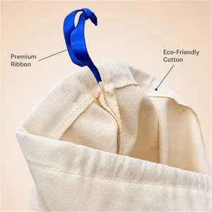 Sac cadeau en toile de coton avec cordon de serrage pour bijoux - Product Image 3