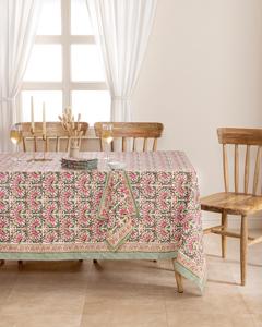 Tovaglia di Lusso Artigianale Best-Seller, Tovaglia con Stampa Floreale Vintage in Cotone <span class=keywords><strong>per</strong></span> la Casa - Product Image 2