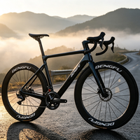 Vélo de route en carbone Dengfu R12 avec roues en carbone T700 de 50 mm, moyeu DT350, rayons Sapim CX-Ray, frein à disque DURA-ACE Di2