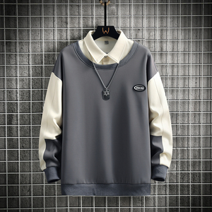 Nueva sudadera con capucha para hombre, otoño-invierno, con cuello de camisa, estilo casual, manga larga, tela suave, cómoda y transpirable. - Product Image 1
