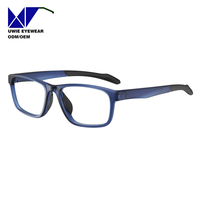 Lunettes optiques rectangulaires TR90 sur mesure OEM, taille 55-16-145, vision haute définition pour adultes unisexes, usine de lunettes