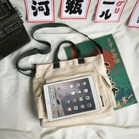 Logo kustom cetak katun daur ulang kanvas Tote tas selempang polos grosir kosong tas tangan surat belanja tas tangan