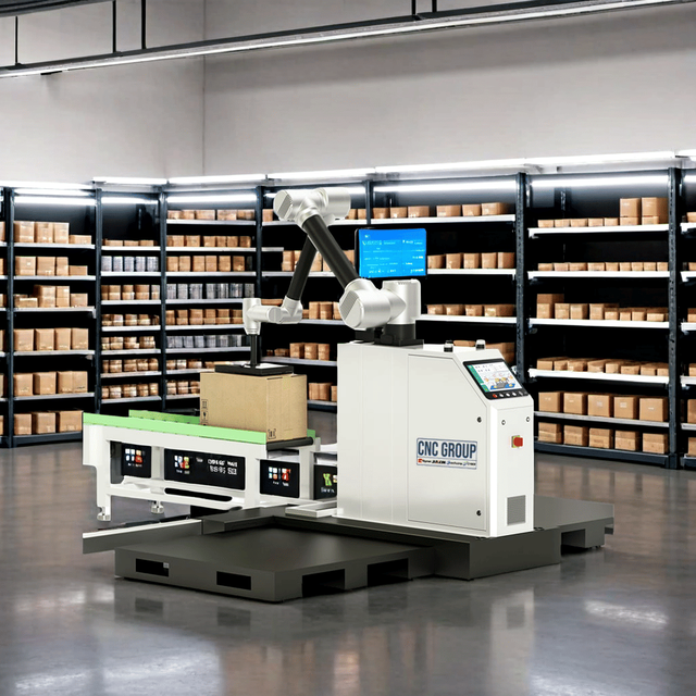 Hot Sale Palletizing Robot with Positioning Conveyor Line and Suction Cups