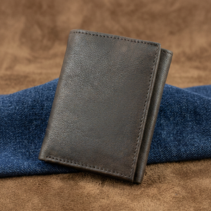 High Quality Custom Genuine Leather Tri Fold <b>Wallet</b> <b>Men</b> Real Cowhide <b>Credit</b> <b>Card</b> Holder <b>Mens</b> Billfold LTW-0233 - Product Image 1