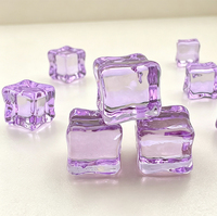 Cubes de glace artificiels en acrylique de forme irrégulière, design Art Déco, multicolores, transparents, écologiques, pour la décoration artisanale, la photographie et le remplissage de vases