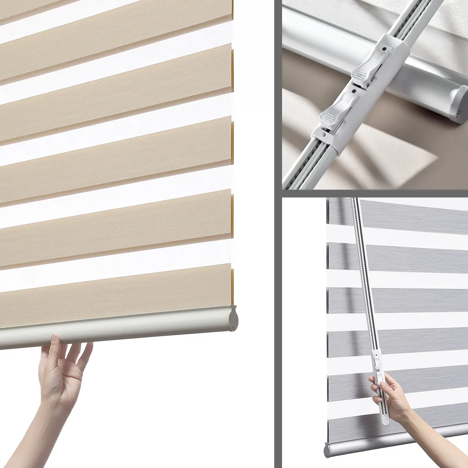 High Quality Window Blind Manual Control Waterproof Fabric motorized Shades Zebra Blinds For Windows
