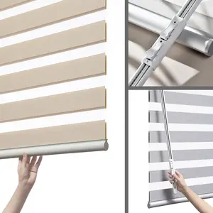 High Quality Window Blind Manual Control Waterproof Fabric Motorized Shades Zebra Blinds For Windows