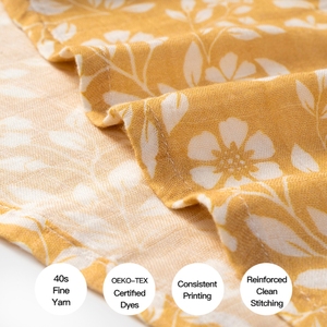 Manta Envolvente de Muselina de Bambú Orgánico para Bebé, Fabricada a Medida, de Algodón y Bambú - Product Image 3