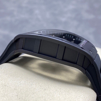 Expédition rapide, montre mécanique automatique pour homme en céramique noire de haute qualité, édition limitée, neuve, personnalisée, avec bracelet en caoutchouc fluoré 055
