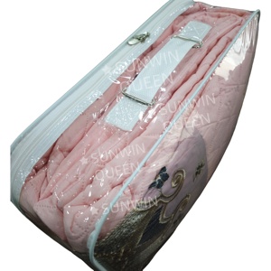 Usine personnalisé dentelle de luxe 6 pièces jupe de lit ensemble avec rideau solide matelassé couvre-lit ensemble avec dentelle volants pour literie hôtel - Product Image 4