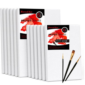 Tavola per pittura a olio con pigmenti primari personalizzati tela allungata con cornice bianca per dipingere tela da 16x20 pollici - Product Image 1