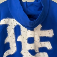 Sweat-shirts de luxe pour hommes avec strass thermocollés, imprimé lettres, à capuche zippée, style streetwear, collection Mixed Emotion