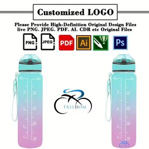 Botella de Agua de Plástico de 32oz/1000ml con Logotipo Personalizado, para Promociones, Actividades Corporativas, Regalos Empresariales, Libre de BPA - Product Image 3