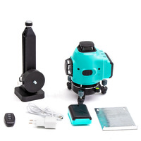 Niveau Laser vert Rechargeable 4D 360 lignes, auto-nivellement, projection à 12/16 ° horizontale et verticale, niveau laser 4d vert
