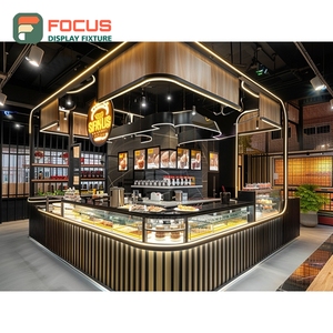 Modern Coffee Display Rack Retail Mug Display <b>Shelf</b> Walnut Finish Cafe Product Display Rack - Product Image 5