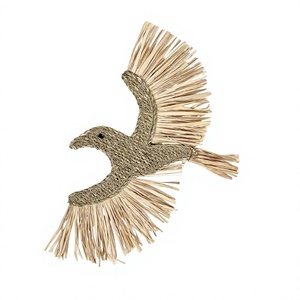Décoration murale en herbe de mer naturelle, animaux volants tissés à la main, décoration murale animale, style bohème, ferme, rustique, décoration intérieure - Product Image 6