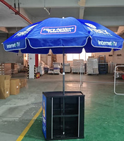 Comptoir Pliant Métallique d'Extérieur Afrique, Table de Promotion Portative avec Parasol pour Kiosque Promotionnel et Stand d'Exposition
