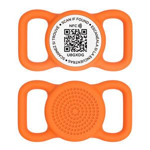 Custom Silicone NFC codice QR Slide su Pet collare cane ID Tag - Product Image 1