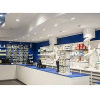 Shinlux — présentoir moderne et personnalisé, décoration intérieure de magasin de épicerie, en bois, et pharmacie, logo gratuit