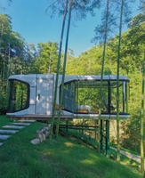 Mini-villa commerciale mobile de luxe écologique préfabriquée Tiny Eco-Prefab Space Capsule House 3 40ft Mini Volnerda en panneaux sandwich, design moderne et intelligent