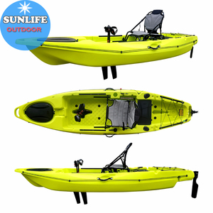 Kayak de pêche à pédale rapide 11ft 1 personne Kayak à pédale par pédale Fin Drive Leurre Pêche, Croisière à l'aviron, Kayak Pedal Drive - Product Image 4
