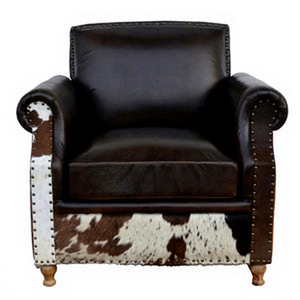Fauteuil club Chesterfield en cuir véritable avec dossier capitonné classique, accoudoirs roulés, pieds en bois massif, marron, pour salon - Product Image 6