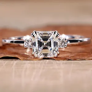 Personalizado VVS IGI GIA certificado HPHT CVD laboratorio crecido diamante 10K 14K 18K oro Real joyería fina compromiso anillo de bodas para mujer hombre