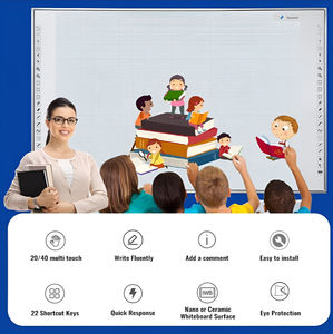 Pizarra Interactiva Inteligente Blanca Multifuncional de 86 Pulgadas con Esmalte, USB, Montable en Pared, Infrarroja, de 40 mm de Grosor para Escuela y Aula - Product Image 6