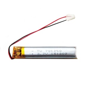 350mah 701250-<span class=keywords><strong>3</strong></span>,7 v solar's Battery polymer lithium ion cells packet with connector for ups - Product Image 1