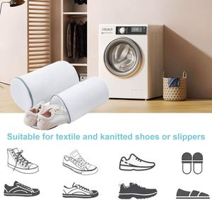 2025 Durable Eco-Friendly Zipper Closure Mesh Fabric Sewing Sneaker Wash Machine Washable Big Shoes <b>Laundry</b> <b>Storage</b> Cylinder - Product Image 2