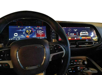 24,6 Zoll Dual-Screen LCD Armaturenbrett Tachometer Cluster Center Android-Bildschirm für Dodge Challenger SRT Hellcat 2010-2023