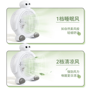 Mini Cartoon Electric Fan With Dc Motor Battery Powered Foldable For Students Dorm Bedroom Tabletop Home Office Use - Product Image 5