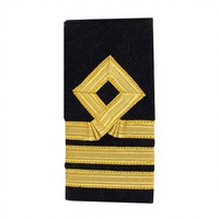 Épaulettes et badges brodés sur mesure à coudre avec perles pour accessoires d'uniforme formel des forces armées et de sécurité