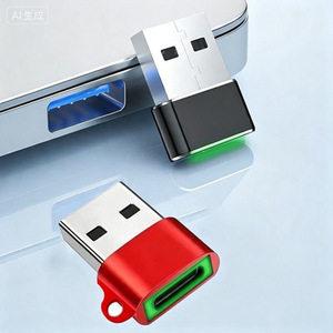 <b>Usb</b> <b>C</b> To <b>Usb</b> <b>Adapter</b> Type <b>C</b> Female To <b>Usb</b> Male For Mobile Phone Power Bank Car Charger Data Transfer Aluminum Alloy <b>Plug</b> In - Product Image 4