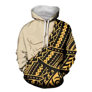 2022 Nature Polynesian Tribal Style Men's Hoodies Boys Casual Sports Hooded Shirts Plus Size Men Sweaters Hoodies Dropshipping